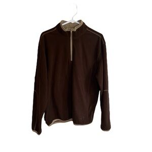 NORDICTRACK MEN'S SHIRT Brown SIZE MediumPULLOVER  ATHLETIC FLEECE TOP